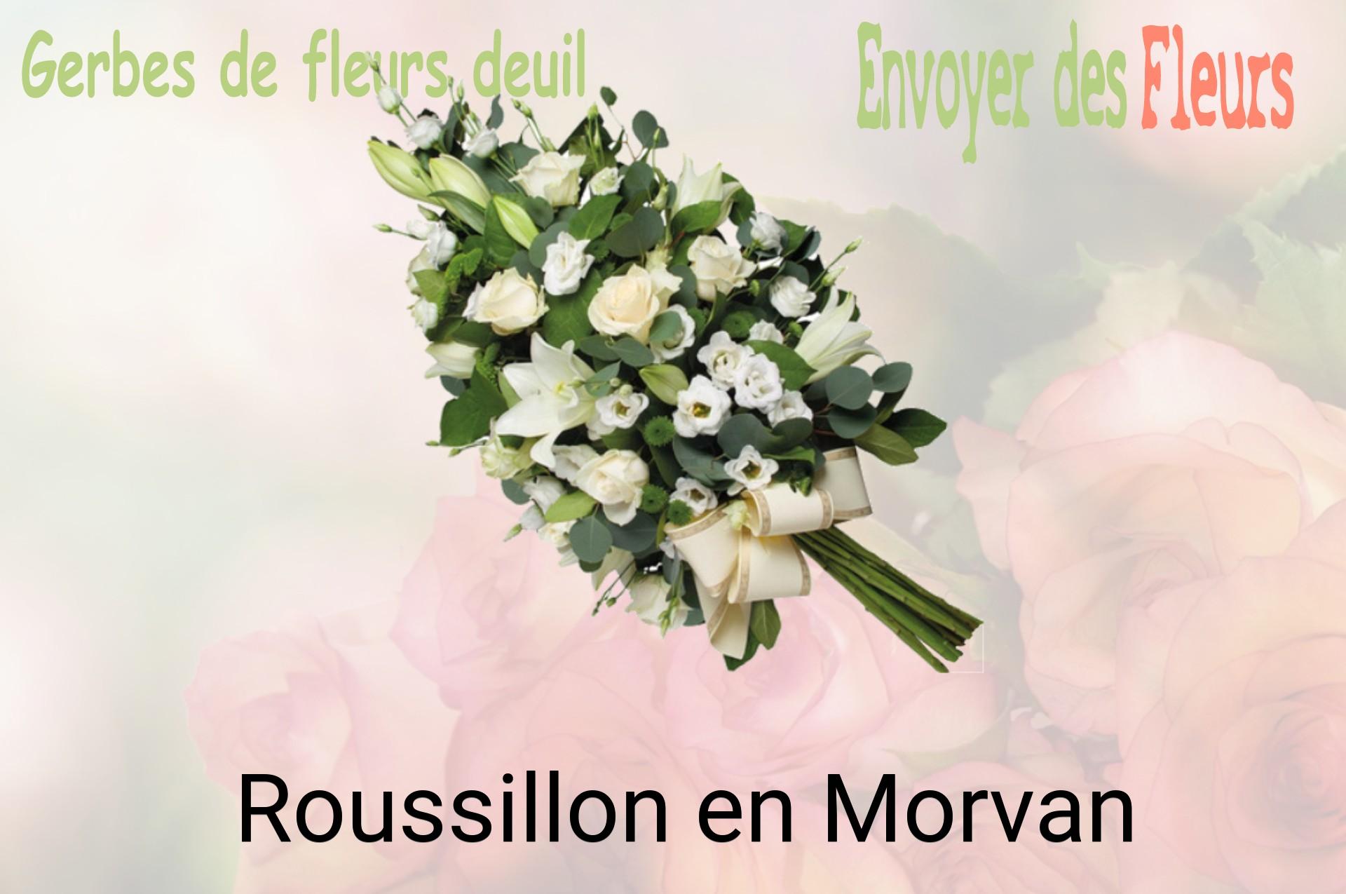 Gerbe de fleurs de deuil livrée à Roussillon-en-Morvan